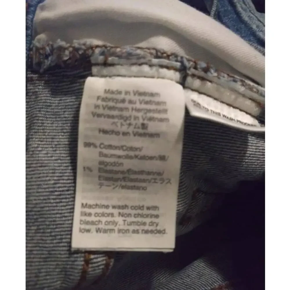 J.Crew Mercantile Medium Wash Demin Raw Hem Jean Skirt Fray Sz 2